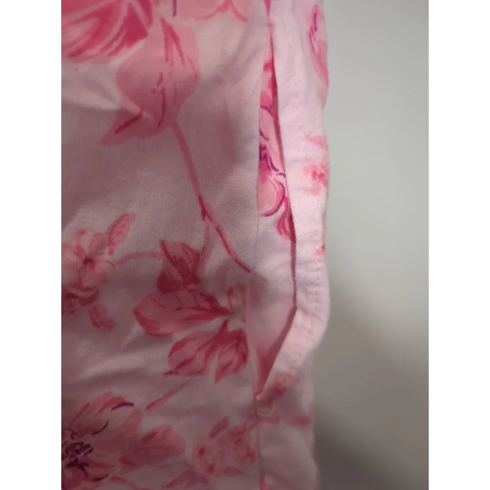 Aria Nightgown 100% Cotton Women's Scoop Neck Pockets Pink Cottage Core